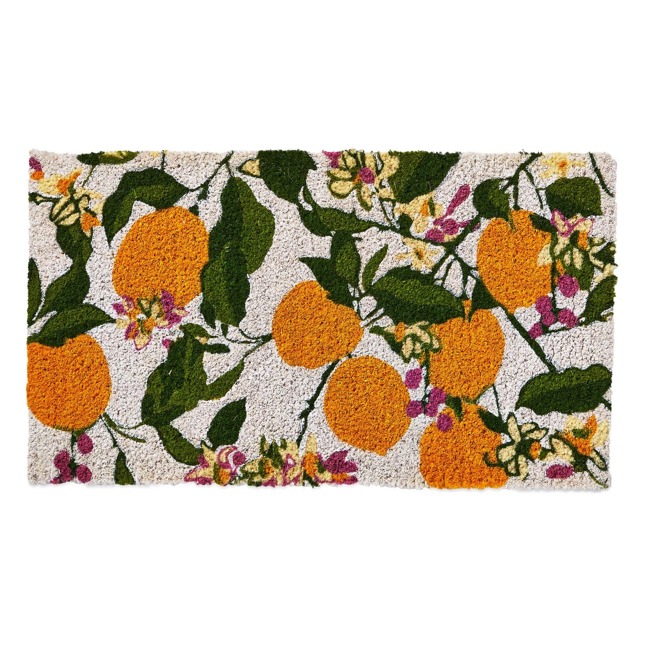 1'6" x 2'6" Lemoncello Coir Mat Rectangle Indoor and Outdoor Coir Door Welcome Mat